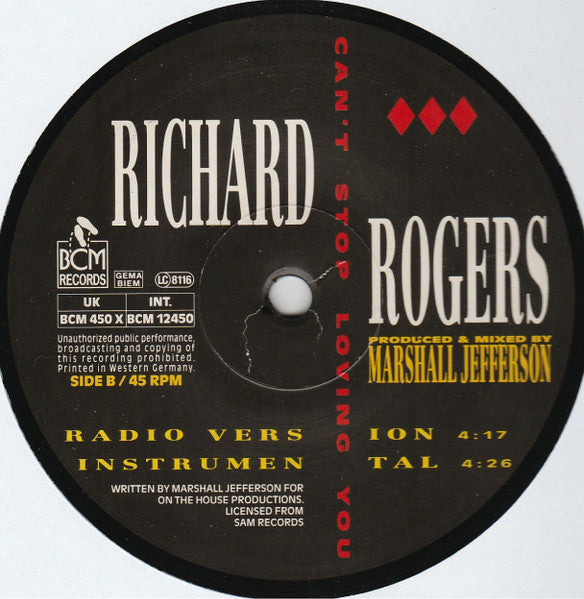 Richard Rogers - Can't Stop Loving You