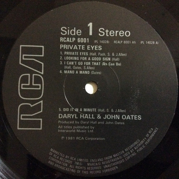 Daryl Hall & John Oates - Private Eyes