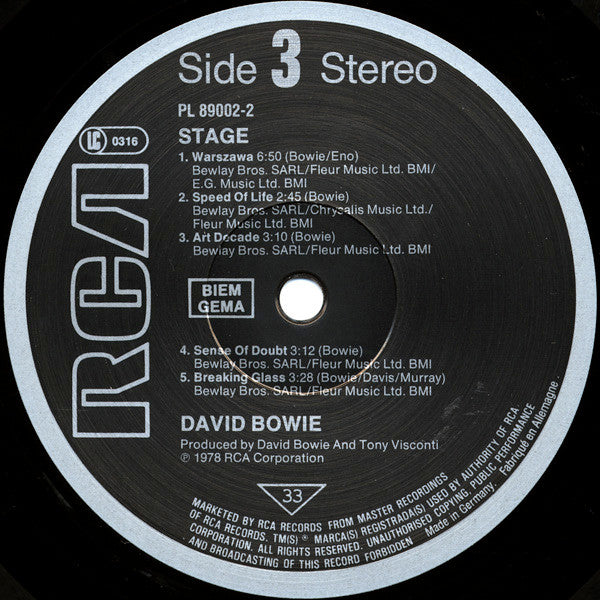 David Bowie - Stage
