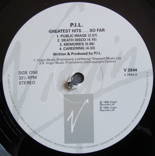 Public Image Limited - The Greatest Hits, So Far