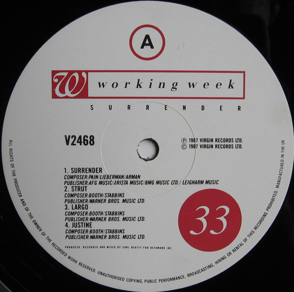 Working Week - Surrender