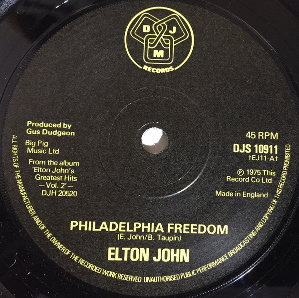 Elton John - Philadelphia Freedom / Lucy In The Sky With Diamonds