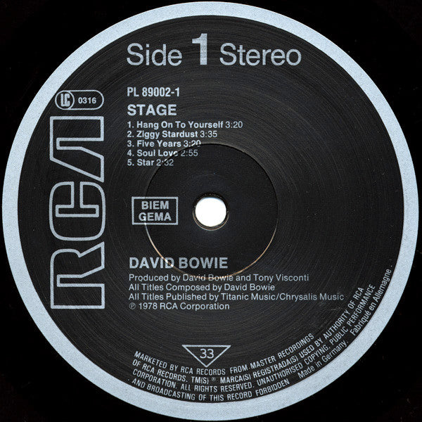 David Bowie - Stage