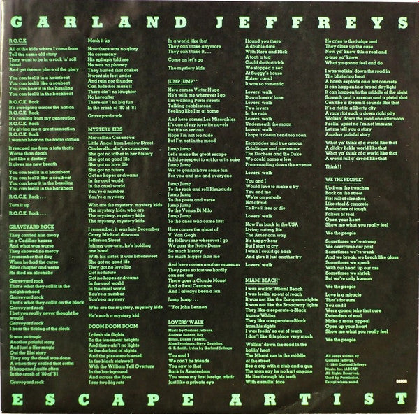 Garland Jeffreys - Escape Artist