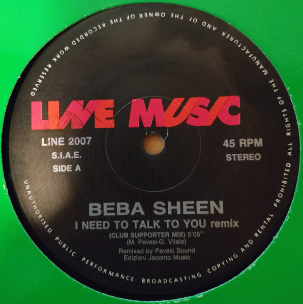 Beba Sheen - I Need To Talk To You (Remix)