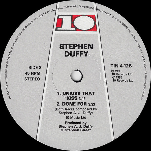 Stephen Duffy - Un Kiss That Kiss