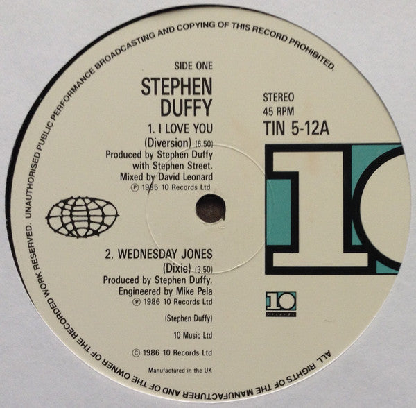 Stephen Duffy - Extended Play