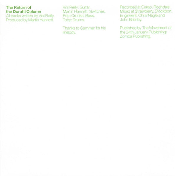 The Durutti Column - The Return Of The Durutti Column