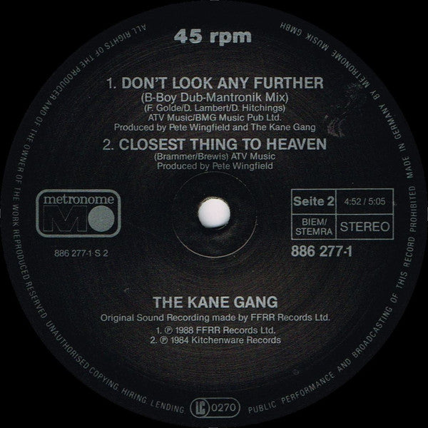 The Kane Gang - Don't Look Any Further