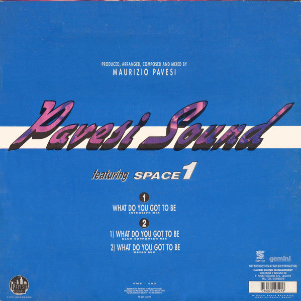 Pavesi Sound Featuring Space 1 - What Do You Got To Be