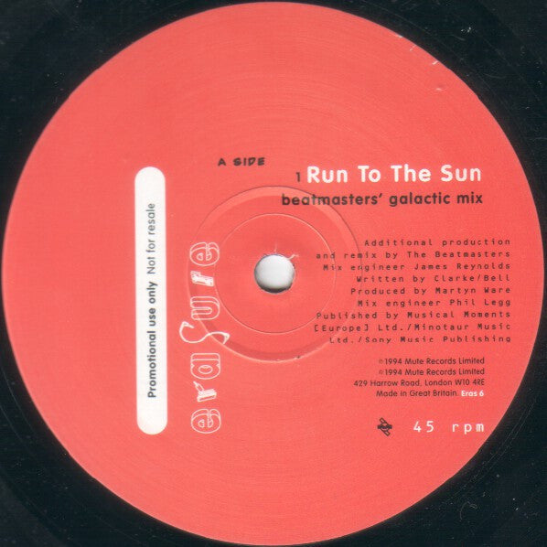Erasure - Run To The Sun
