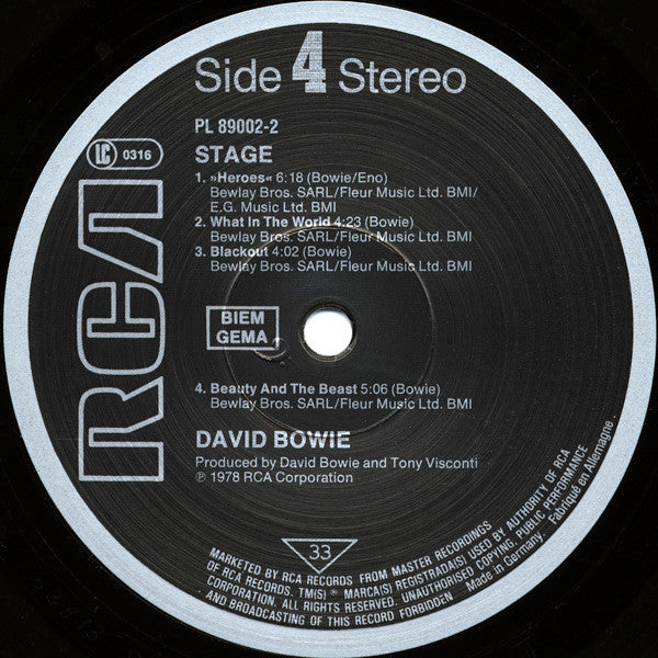 David Bowie - Stage