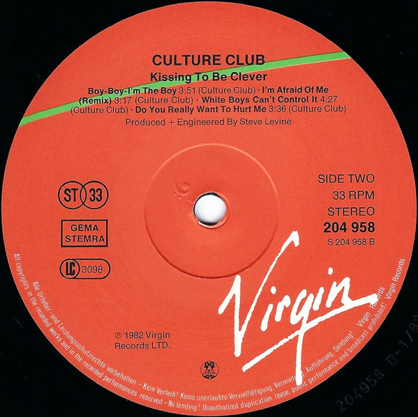 Culture Club - Kissing To Be Clever