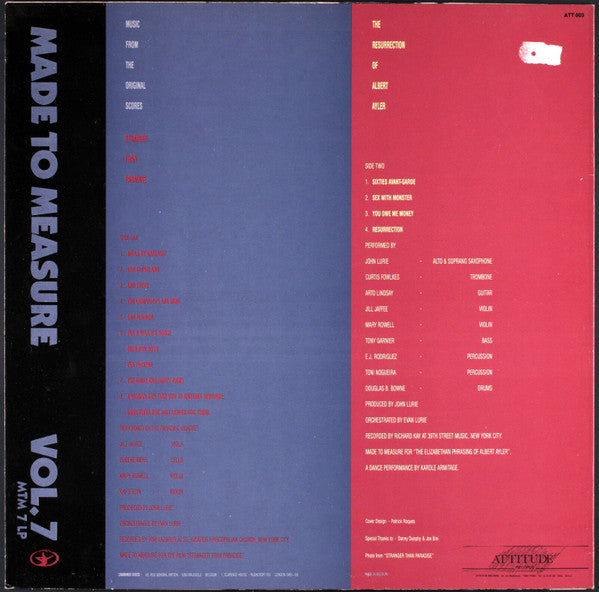 John Lurie - Stranger Than Paradise And The Resurrection Of Albert Ayler (Music From The Original Scores)