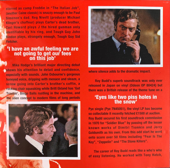 Roy Budd - Get Carter - An Original Soundtrack Recording