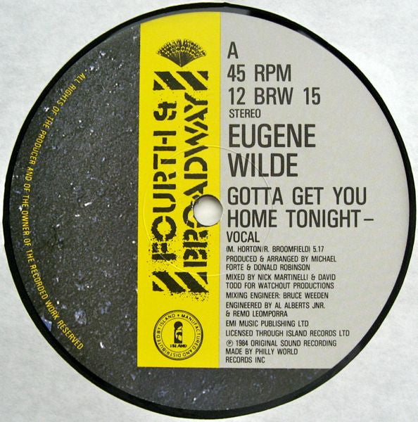 Eugene Wilde - Gotta Get You Home Tonight