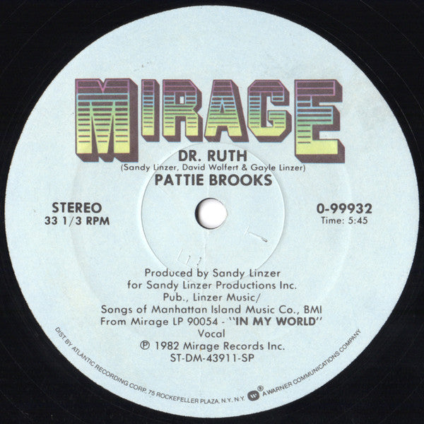 Pattie Brooks - Dr. Ruth