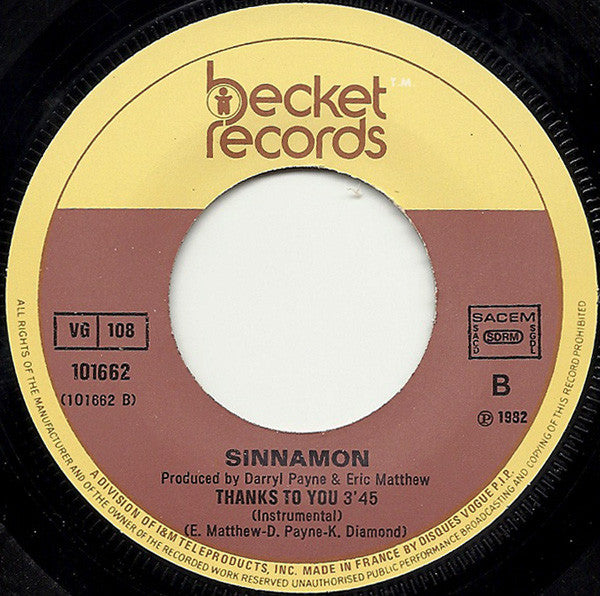 Sinnamon - Thanks To You