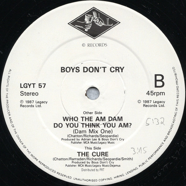 Boys Don't Cry - Who The Am Dam Do You Think You Am?