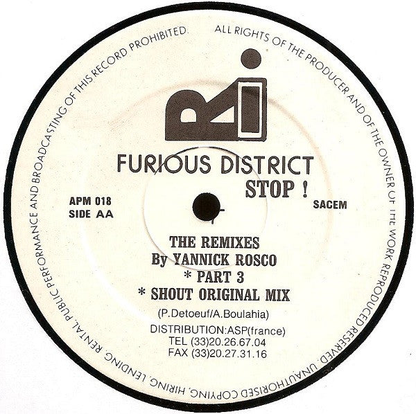 Furious District - Stop (The Remixes)