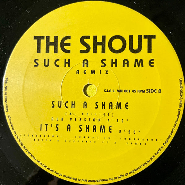 The Shout - Such A Shame Remix