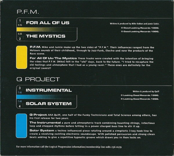 PFM / Q Project - For All Of Us / The Mystics / Instrumental / Solar System
