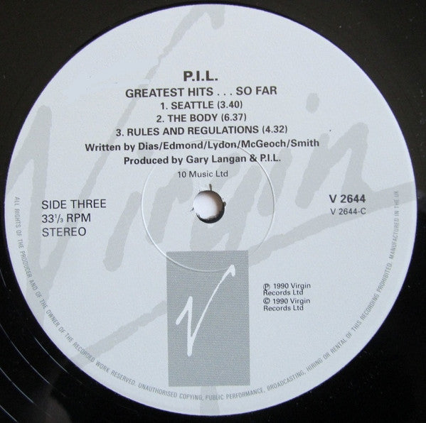 Public Image Limited - The Greatest Hits, So Far