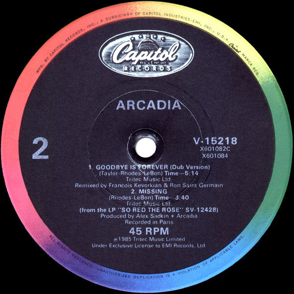 Arcadia (3) - Goodbye Is Forever