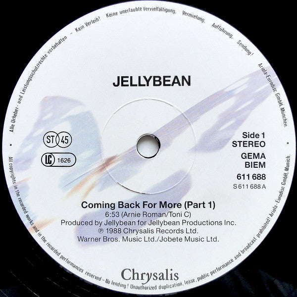 John "Jellybean" Benitez Featuring Richard Darbyshire - Coming Back For More