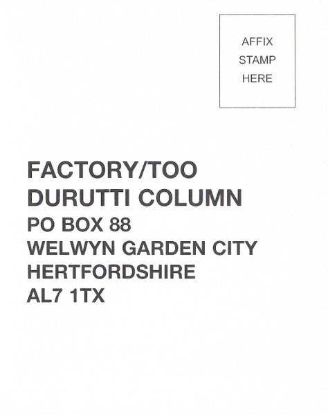 The Durutti Column - The Guitar And Other Machines