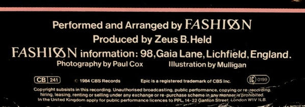 Fashion - Dreaming (Extended Version)