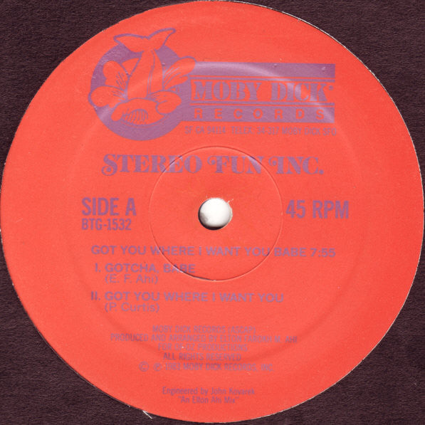 Stereo Fun Inc. - Got You Where I Want You Babe