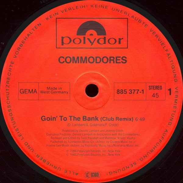 Commodores - Goin' To The Bank
