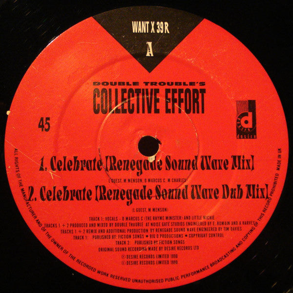 Double Trouble - Celebrate (The Renegade Soundwave Mixes) / The Double Trouble Mega Mix
