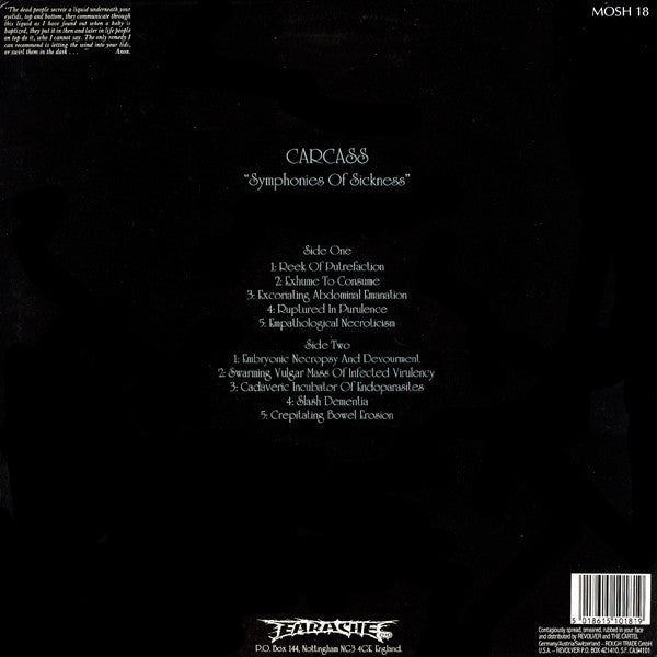 Carcass - Symphonies Of Sickness