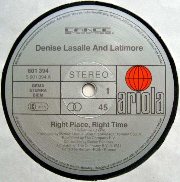 Denise Lasalle And Latimore (2) - Right Place, Right Time