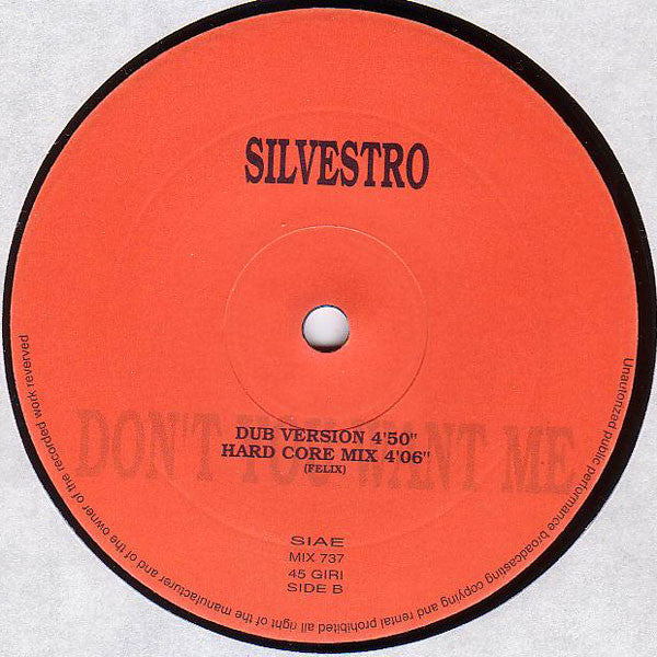 Silvestro - Don't You Want Me
