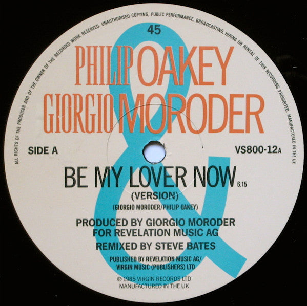 Philip Oakey & Giorgio Moroder - Be My Lover Now