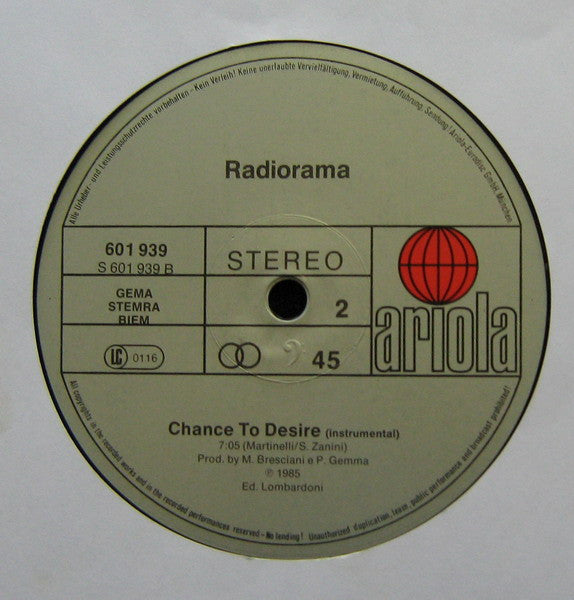 Radiorama - Chance To Desire