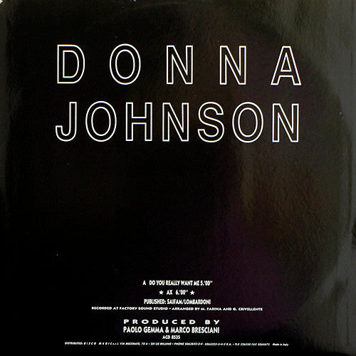 Donna Johnson - Do You Really Want Me