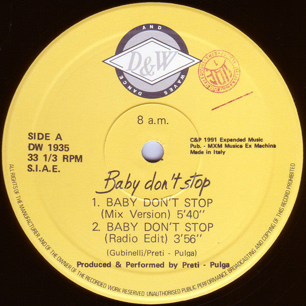 8 a.m. (2) - Baby Don't Stop