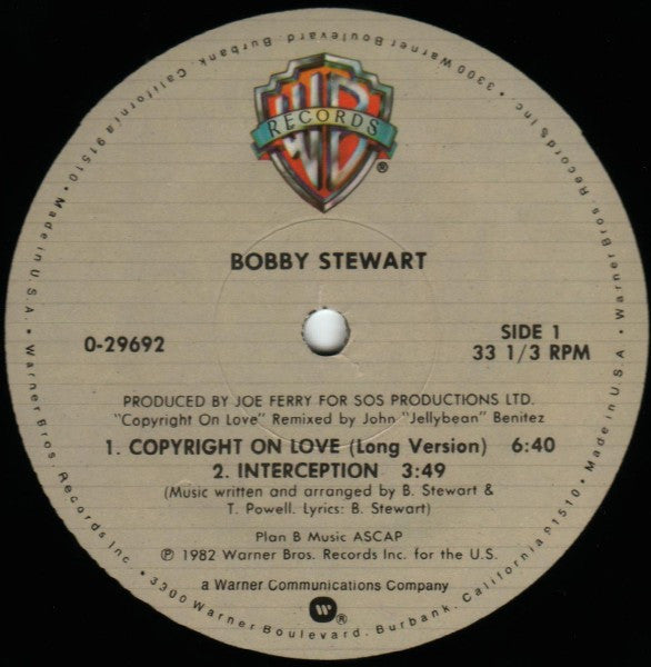 Bobby Stewart - Copyright On Love