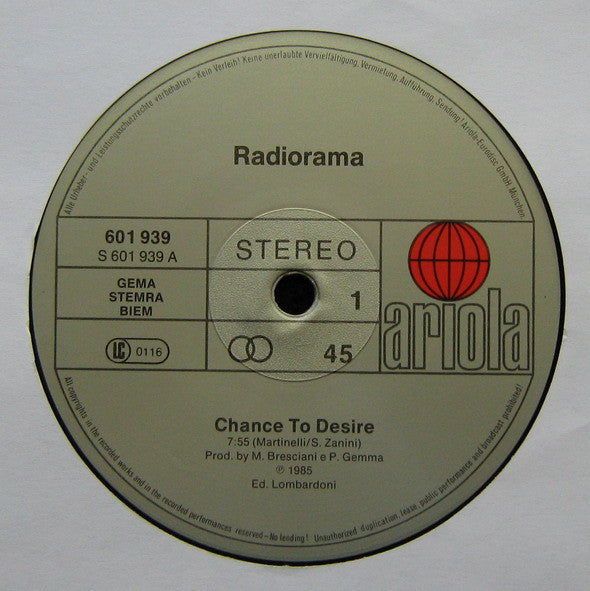Radiorama - Chance To Desire
