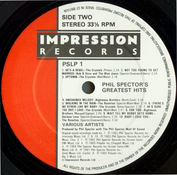 Various - Phil Spector's Greatest Hits