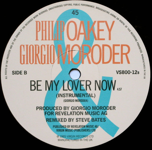 Philip Oakey & Giorgio Moroder - Be My Lover Now