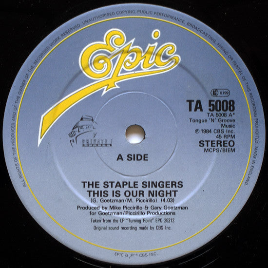 The Staple Singers - This Is Our Night