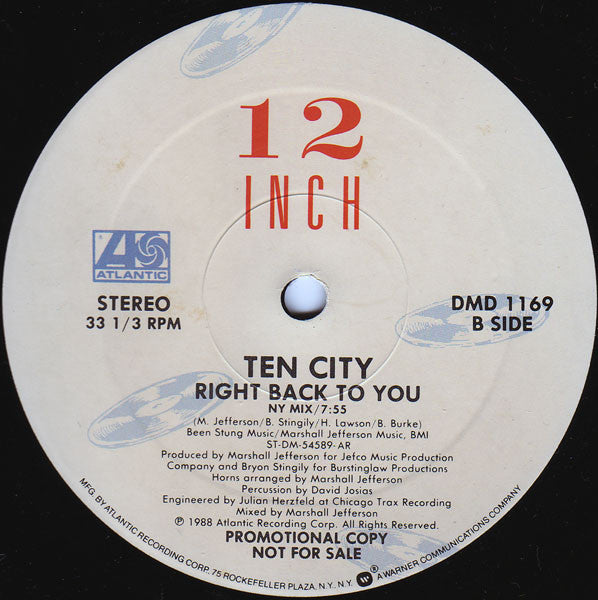 Ten City - Right Back To You