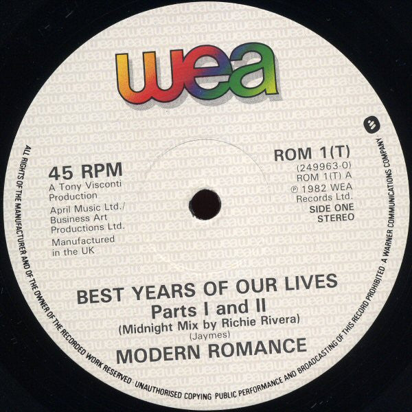 Modern Romance - Best Years Of Our Lives (Parts 1 & 2)