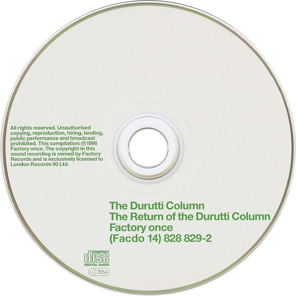 The Durutti Column - The Return Of The Durutti Column