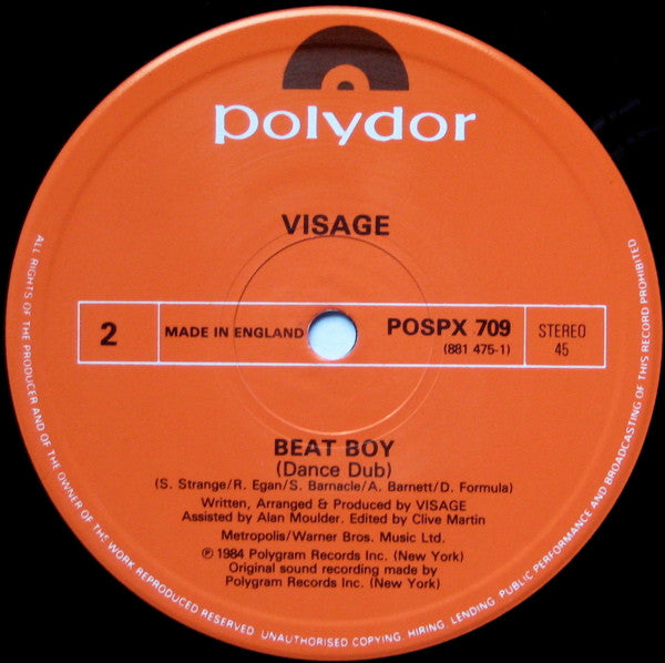 Visage - Beat Boy